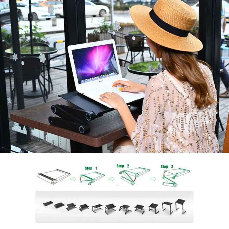 Lengthen Portable 360 Degree Adjustable Foldable Aluminium Alloy Desk Stand for Laptop / Notebook, without CPU Fans & Mouse Pad