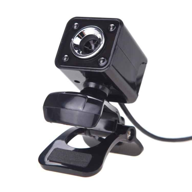 A862 360 Degree Rotatable 480P WebCam USB Wire Camera with Microphone & 4 LED lights for Desktop Skype Computer PC Laptop, Cable Length: 1.4m