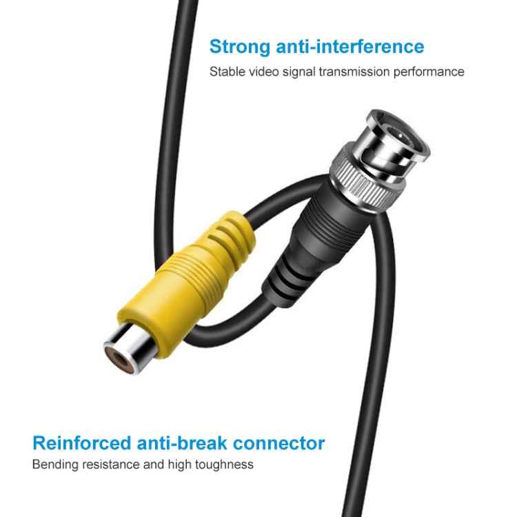 BNC Male To RCA Female Connection Cable Copper HD Video Coaxial Cable Monitoring Cable, Length: 1m