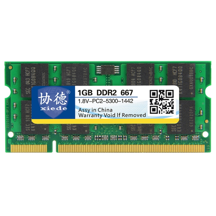 XIEDE X024 DDR2 667MHz 1GB General Full Compatibility Memory RAM Module for Laptop, 667MHz 1GB