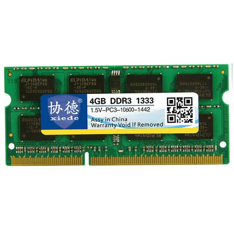 XIEDE X043 DDR3 1333MHz 4GB 1.5V General Full Compatibility Memory RAM Module for Laptop