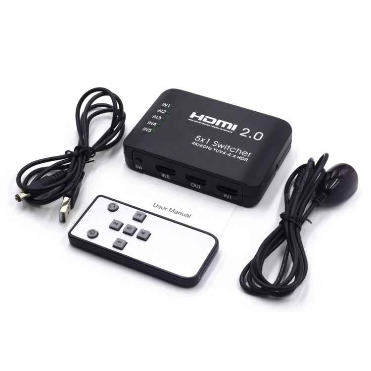 AYS-51V20 HDMI 2.0 5x1 4K Ultra HD Switch Splitter