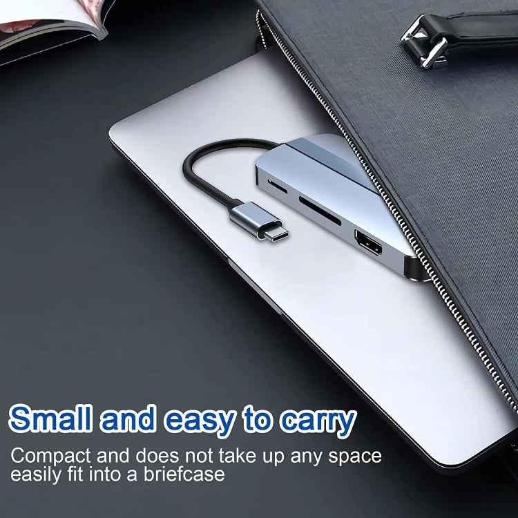 BYL-2105 8 in 1 USB-C / Type-C to USB Multifunctional Docking Station HUB Adapter