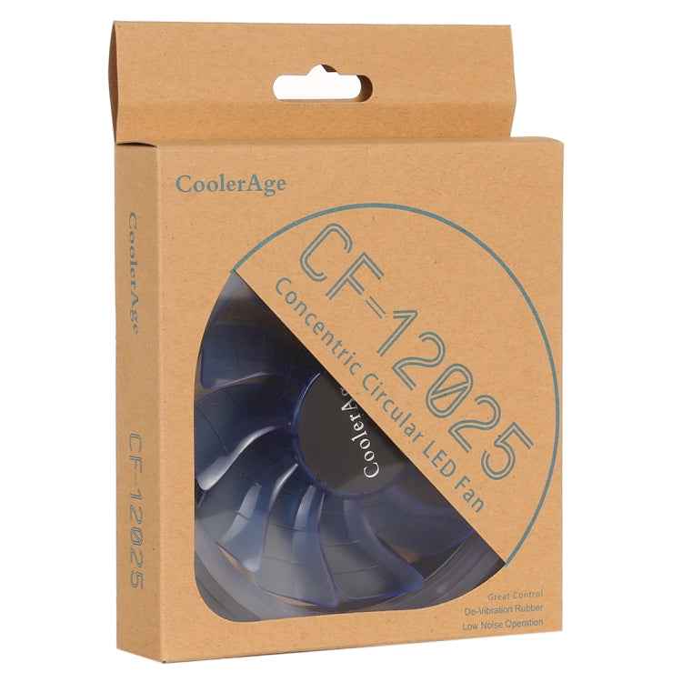 Color LED 12cm 3pin Computer Components Chassis Fan Computer Host Cooling Fan Silent Fan Cooling, with Power Connection Cable & Blue Light