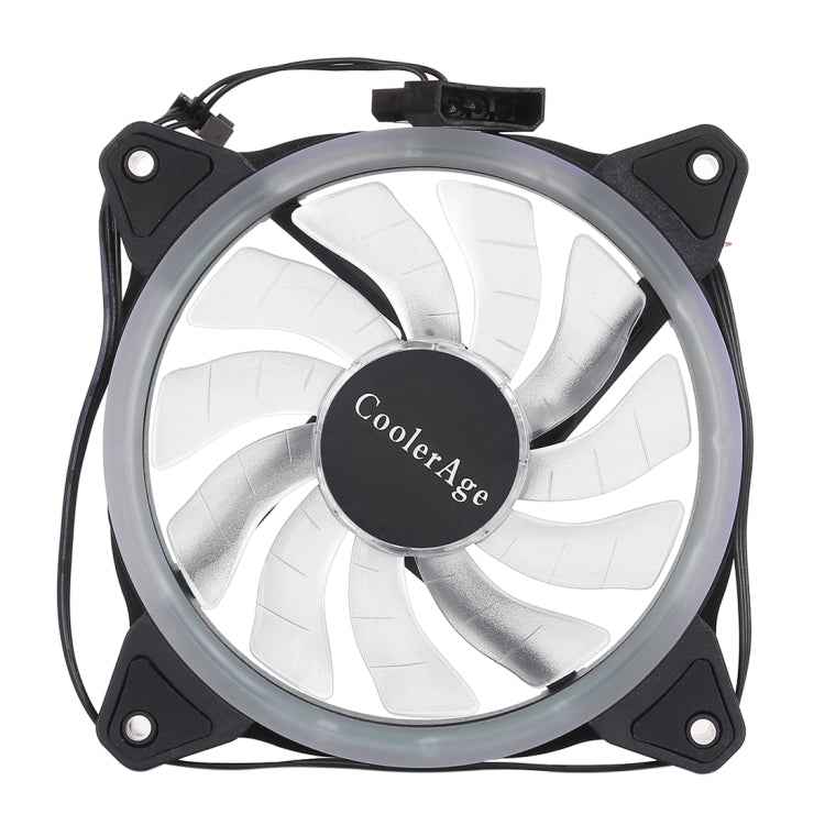 Color LED 12cm 3pin Computer Components Chassis Fan Computer Host Cooling Fan Silent Fan Cooling, with Power Connection Cable & Blue Light