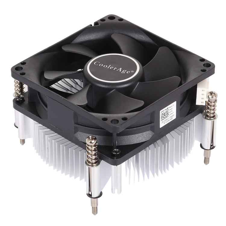 4Pin CPU Cooler Mute Silent Fan Thickened Aluminum Heat Sink for Intel 1155 / 1150 / 1151