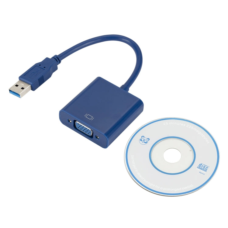 External Graphics Card Converter Cable USB3.0 to VGA, Resolution: 720P, 720P (Blue), 720P, 720P (Black)