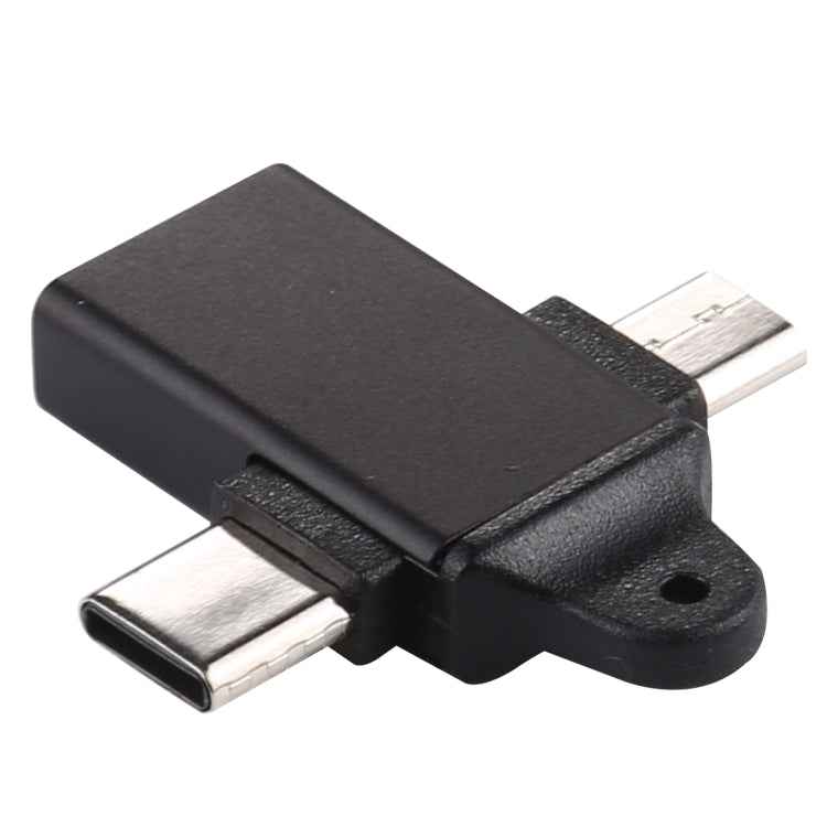 USB 3.0 Female to Type-C / USB-C Male + Micro Male Aluminium Alloy Adapter