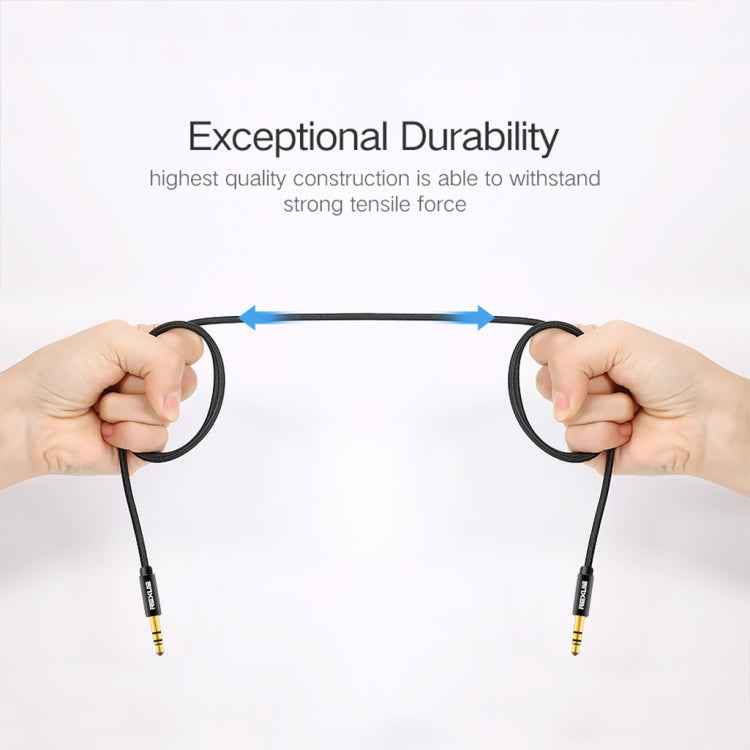 REXLIS 3629 3.5mm Male to Male Car Stereo Gold-plated Jack AUX Audio Cable for 3.5mm AUX Standard Digital Devices, Length: 1m
