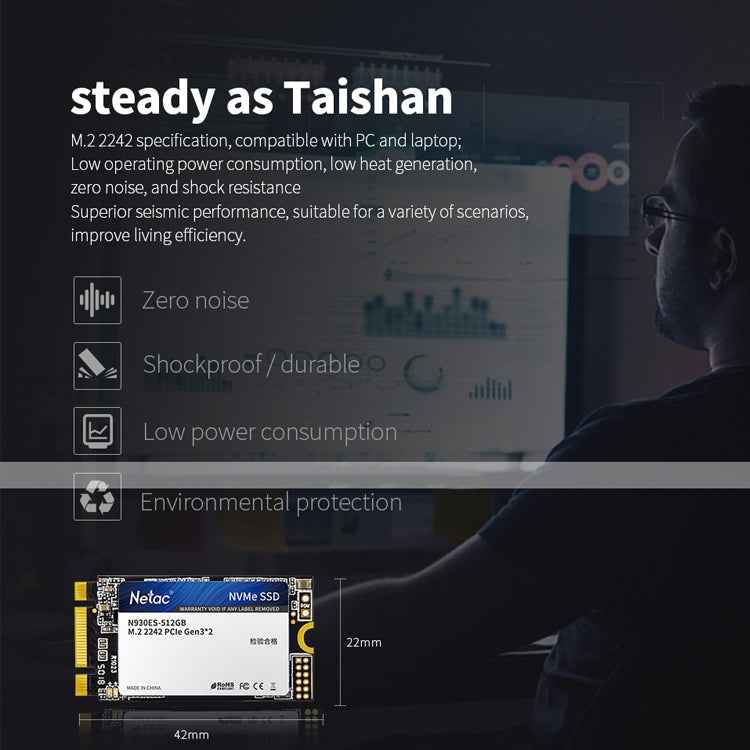 Netac N930ES 256GB M.2 2242 PCIe Gen3x2 Solid State Drive