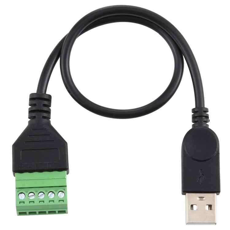 USB Male to 5 Pin Pluggable Terminals Solder-free USB Connector Solderless Connection Adapter Cable, Length: 30cm