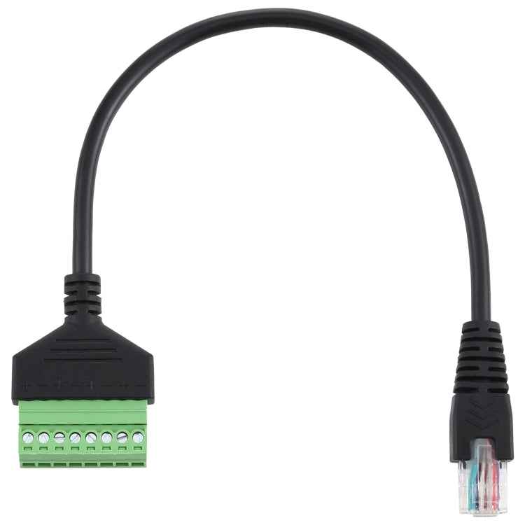 RJ45 Male Plug to 8 Pin Pluggable Terminals Solder-free USB Connector Solderless Connection Adapter Cable, Length: 30cm