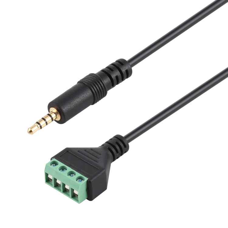 3.5mm Male to 4 Pin Pluggable Terminals Solder-free Connector Solderless Connection Adapter Cable, Length: 30cm