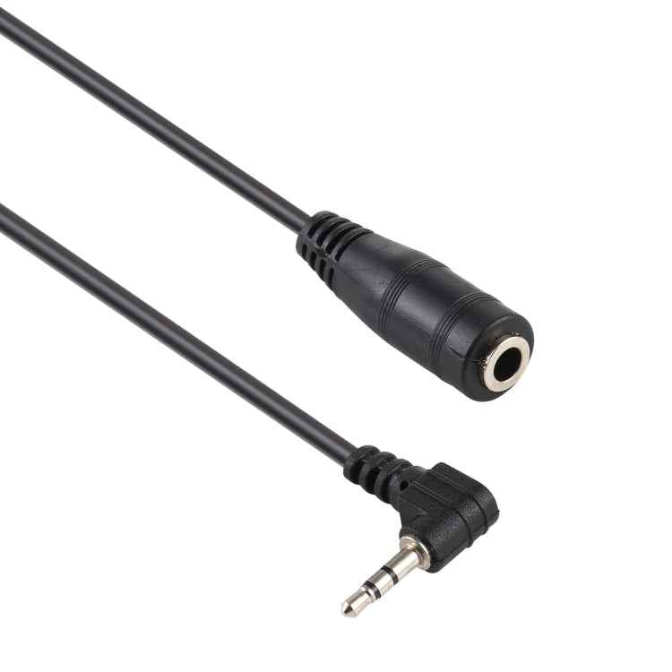 2.5mm Right Angle Male Plug to 3.5mm Female Jack Stereo AUX Audio DC Power Adapter Converter Cable, Length: 14cm