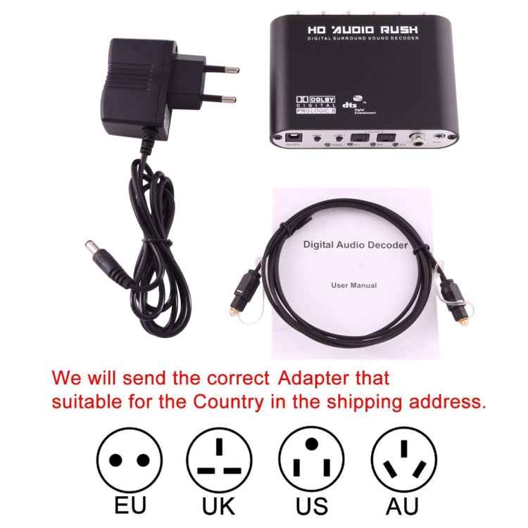 NEWKENG 51R DTS / AC3 to Analog 5.1 Audio / Stereo Audio Digital Audio Converter Decoder