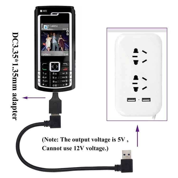 10 PCS 3.5x1.35mm Male to USB Female Adapter Connector