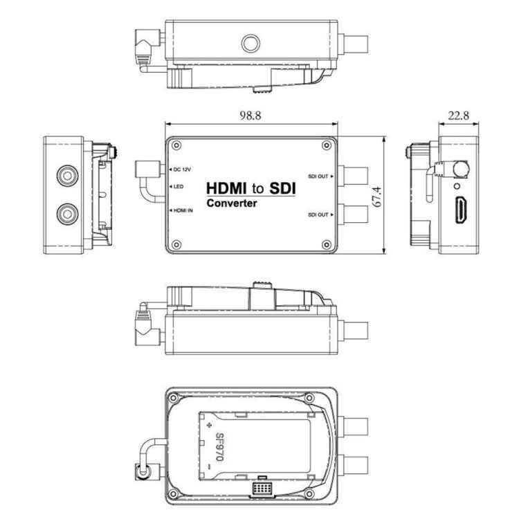 SEETEC 1 x HDMI Input to 2 x SDI Output Converter