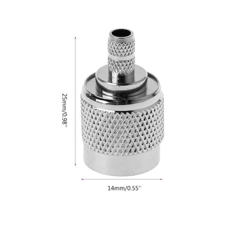 10 PCS TNC Male RF Coax Connector for Cable RG58 RG142 RG400 LMR195