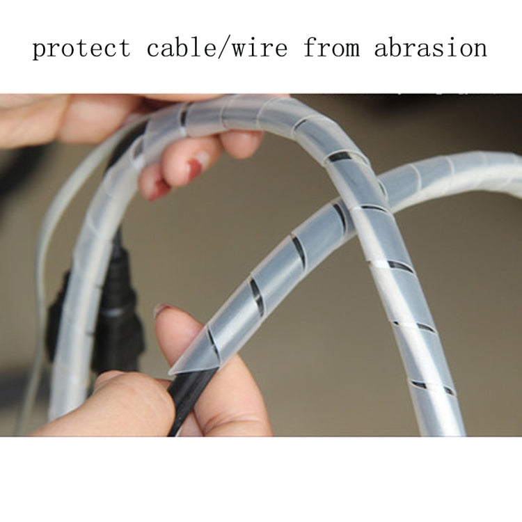 18m PE Spiral Pipes Wire Winding Organizer Tidy Tube, Nominal Diameter: 4mm, 4mm / 18m Length