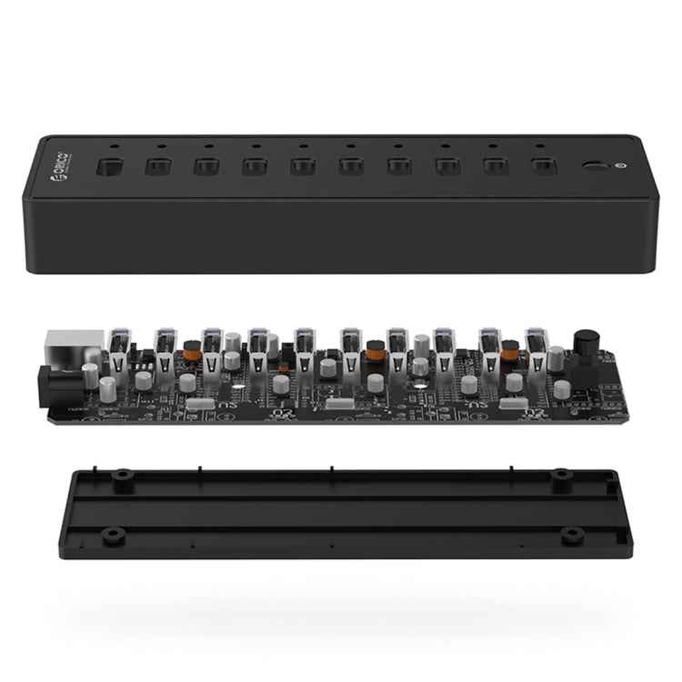ORICO P10-U2 10 Ports USB 2.0 HUB with LED Power Indicator & 1m USB Cable(Black)