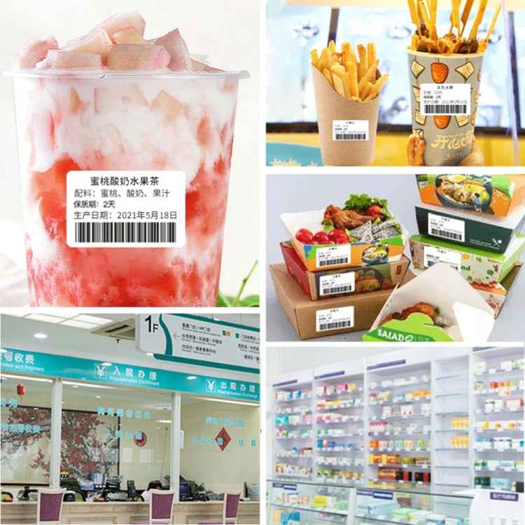 80mm x 40mm 800 Sheets Self-adhesive Thermal Barcode Label Paper