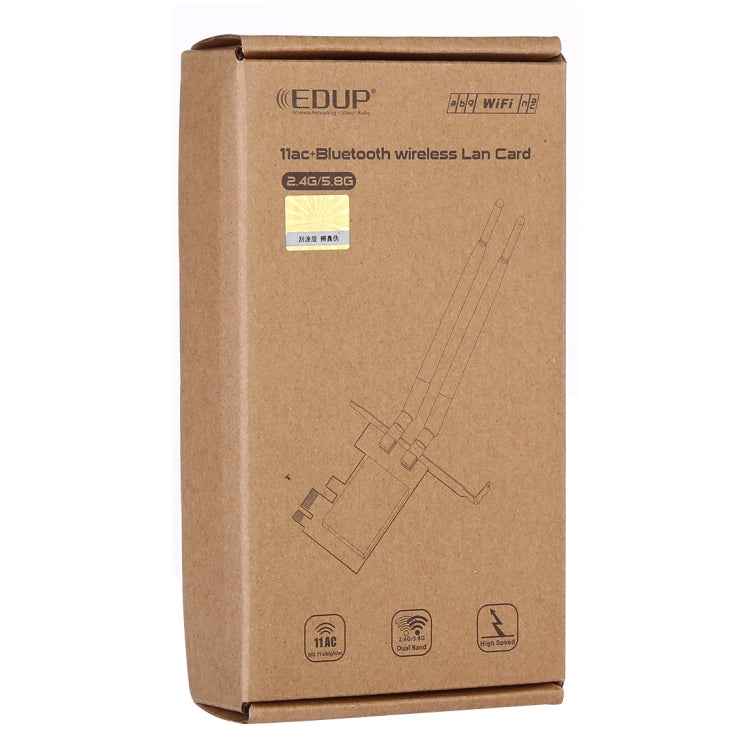 EDUP EP-9620 2 in 1 AC1200Mbps 2.4GHz & 5.8GHz Dual Band PCI-E 2 Antenna WiFi Adapter External Network Card + Bluetooth
