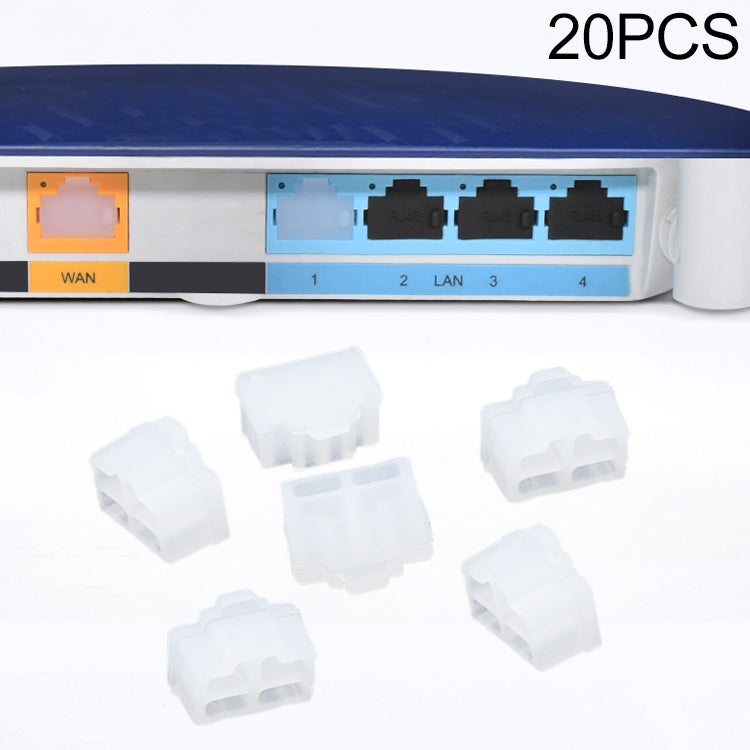 20 PCS Silicone Anti-Dust Plugs for RJ45 Port