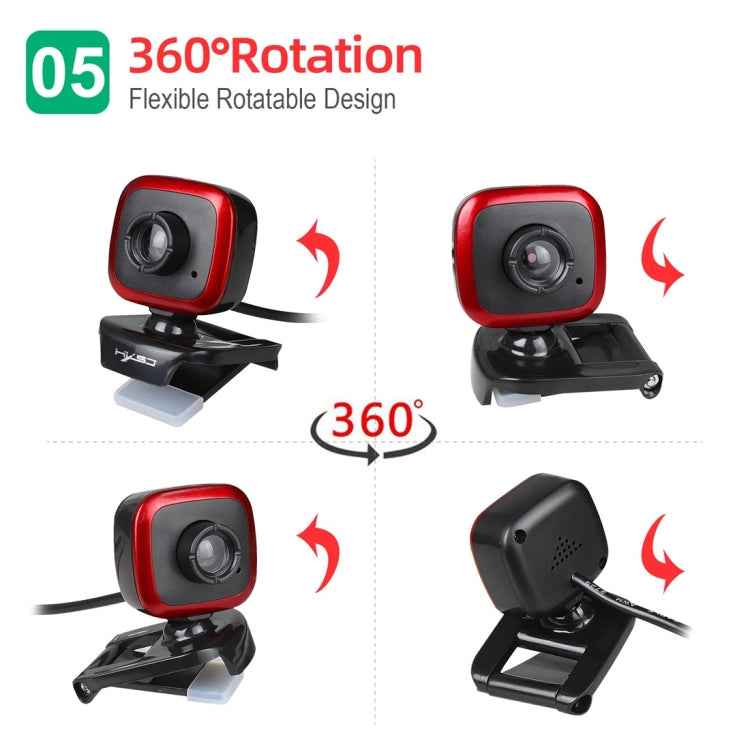 HXSJ A849 480P Adjustable 360 Degree HD Video Webcam PC Camera with Microphone