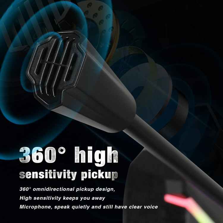 HXSJ TSP202 RGB Lighting Bendable USB Voice Chat Video Conference Microphone
