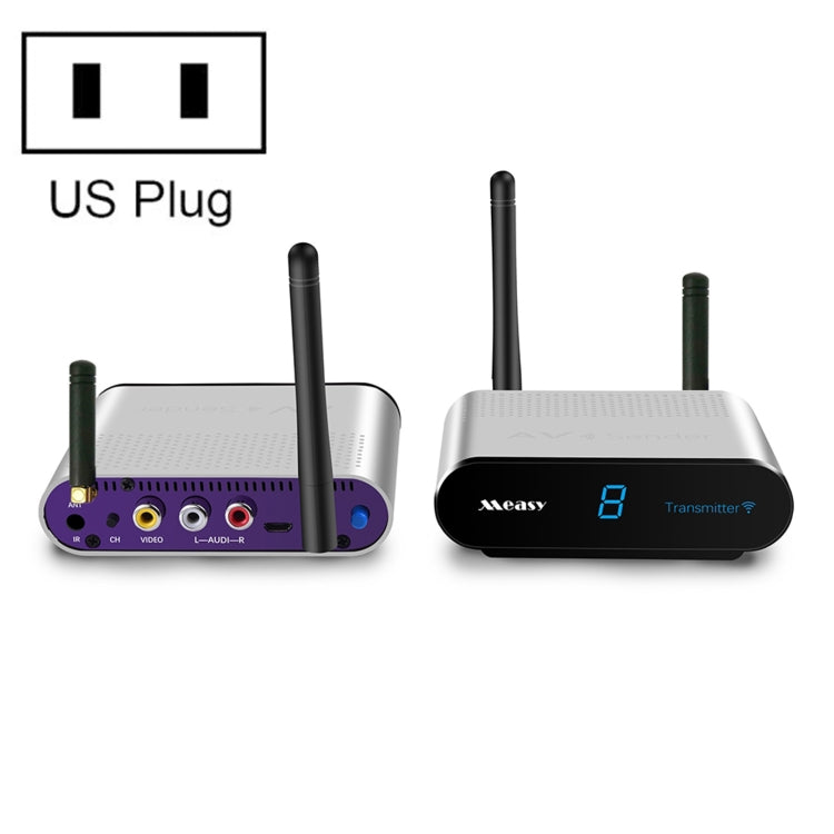 Measy AV230 2.4GHz Wireless Audio / Video Transmitter and Receiver with Infrared Return Function, Transmission Distance: 300m, EU Plug, AV230 Silver