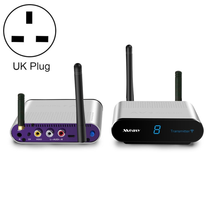 Measy AV230 2.4GHz Wireless Audio / Video Transmitter and Receiver with Infrared Return Function, Transmission Distance: 300m, EU Plug, AV230 Silver