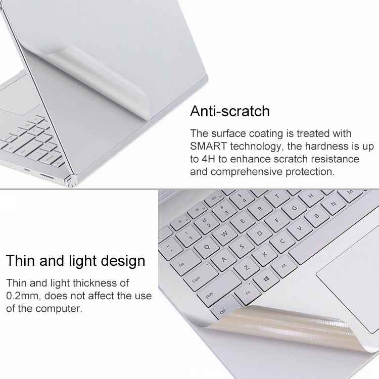 4 in 1 Notebook Shell Protective Film Sticker Set for Microsoft Surface Book 2 15 inch
