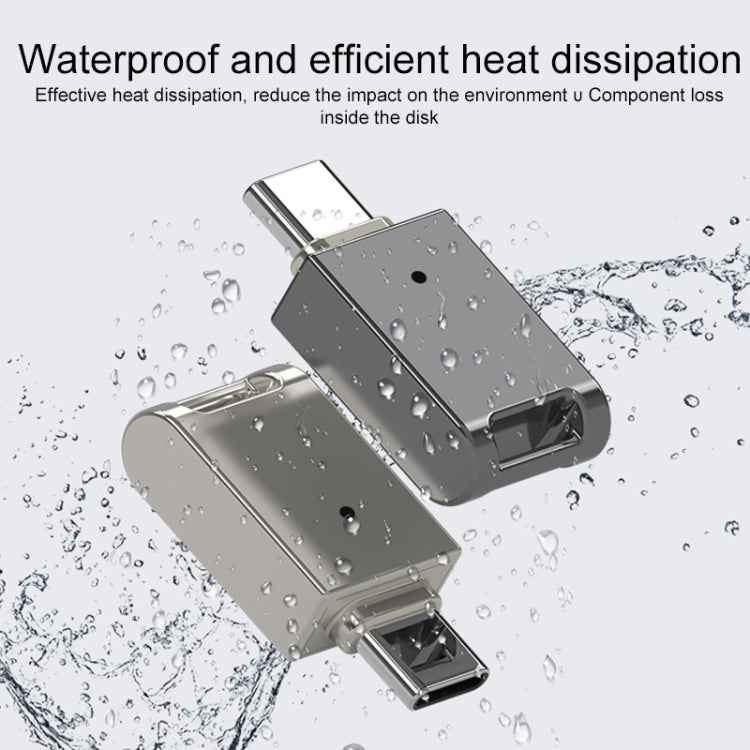 64GB USB-C / Type-C Zinc Alloy USB Flash Drive with Keychain