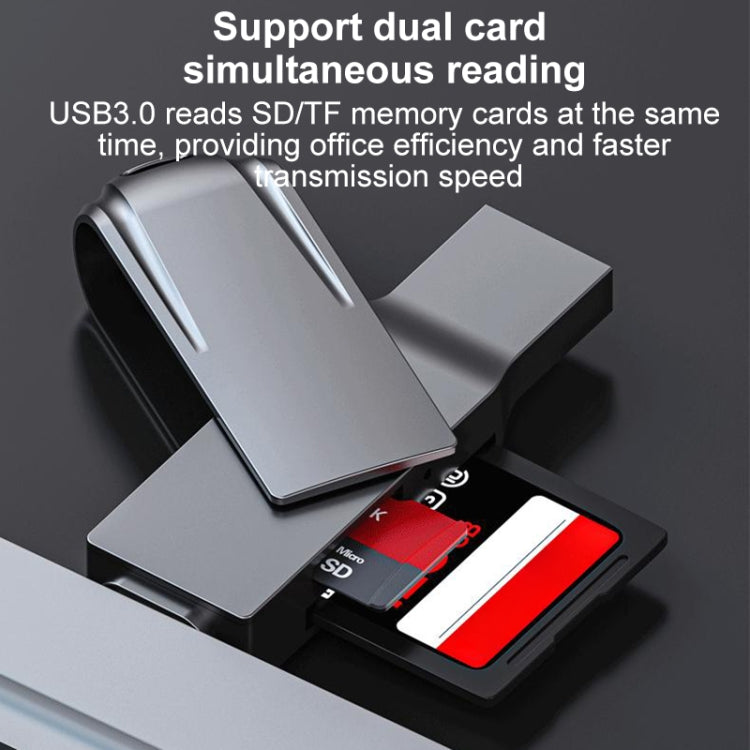 Lector de tarjetas multifunción 2 en 1 USB-C/Tipo-C a USB 3.0
