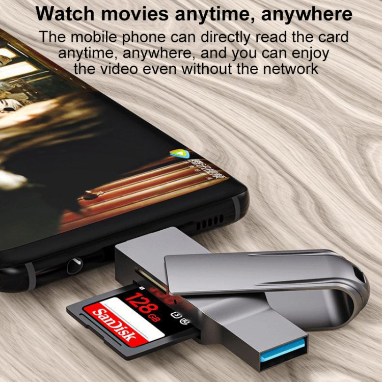 Lector de tarjetas multifunción 2 en 1 USB-C/Tipo-C a USB 3.0