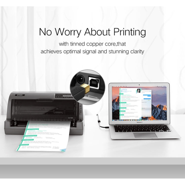 For Canon, Epson, HP, Cable Length: 1.5m, USB 2.0 Gold-plated (1.5m)