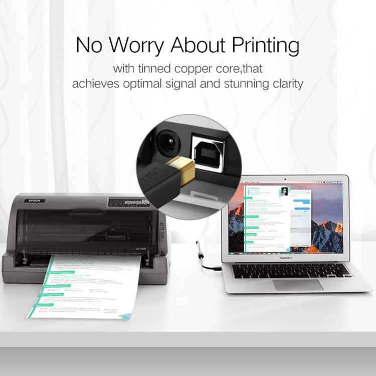 For Canon, Epson, HP, Cable Length: 1m, USB 2.0 (1m)