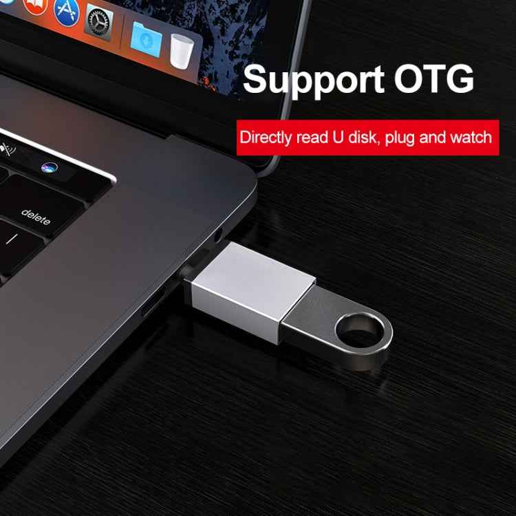 Aluminum Alloy USB-C / Type-C 3.1 Male to USB 3.0 Female Data / Charger Adapter