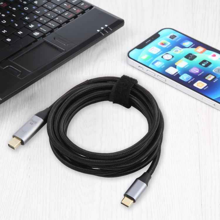 USB-C / Type-C Male to 4K 60Hz Mini DP Male Adapter Cable, Length: 1.8m