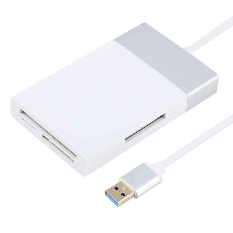 6 In 1 Multi-function Dual USB 3.0 + XQD + CF + TF + SD Card Reader