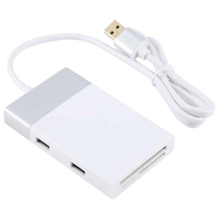 6 In 1 Multi-function Dual USB 3.0 + XQD + CF + TF + SD Card Reader