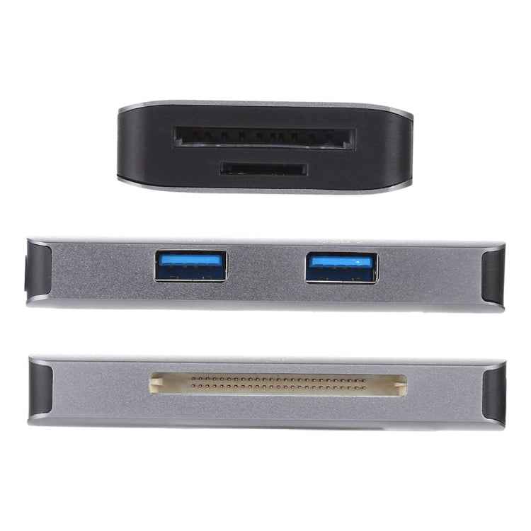 5 In 1 Dual USB 3.0 + CF + TF + SD Multi-function USB-C OTG Card Reader