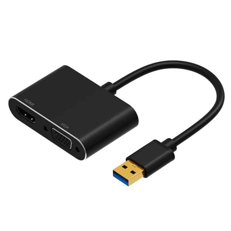 5201B 2 in 1 USB 3.0 to VGA + HDMI HD Video Converter