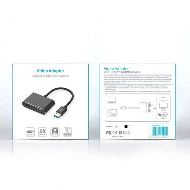 5201B 2 in 1 USB 3.0 to VGA + HDMI HD Video Converter