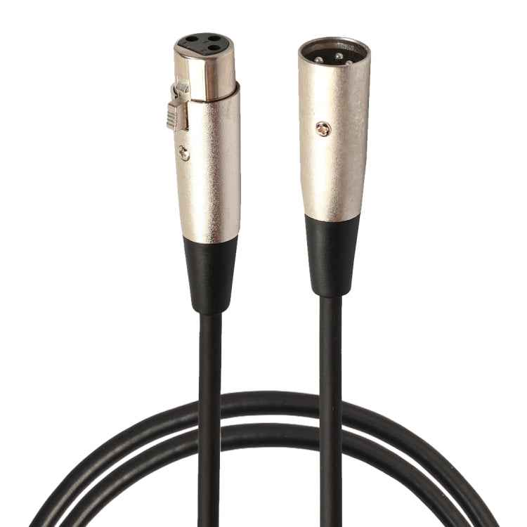 1m 3-Pin XLR Male to XLR Female MIC Shielded Cable Microphone Audio Cord, Length: 1m