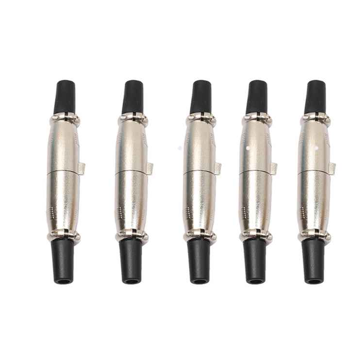 5 Pairs 3 Pin XLR Plug Male + Female Jack Mic Jack Plug Socket Connector, 5 Pairs