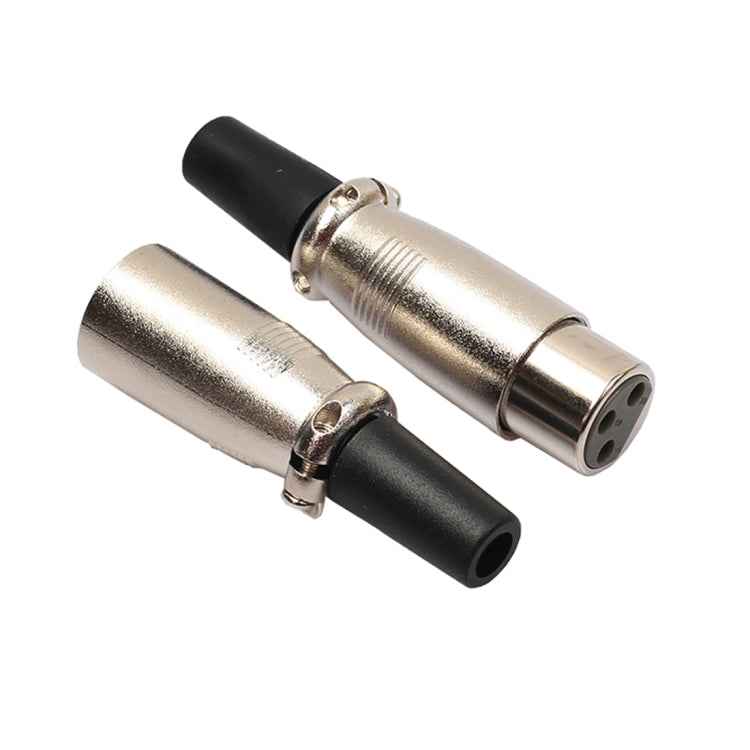 5 Pairs 3 Pin XLR Plug Male + Female Jack Mic Jack Plug Socket Connector, 5 Pairs
