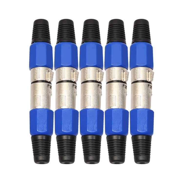5 Pairs Metal Female Male XLR 3 Pin Jack Socket Plug Audio Connector