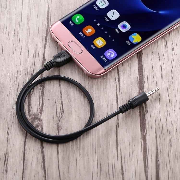 3.5mm Male to Micro USB Male Audio AUX Cable, Length: about 40cm