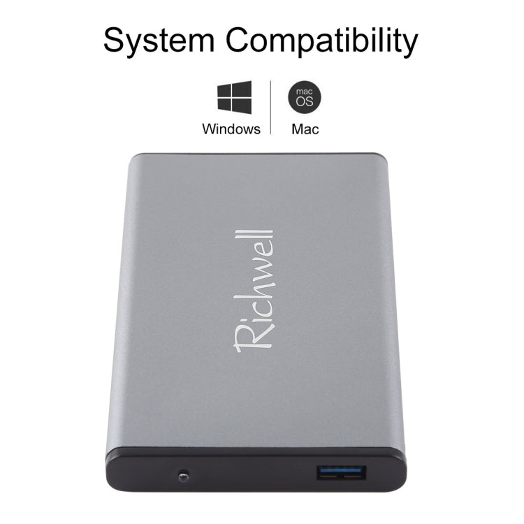 Richwell SATA R2-SATA-160GB 160GB 2.5 inch USB3.0 Super Speed Interface Mobile Hard Disk Drive, 160GB